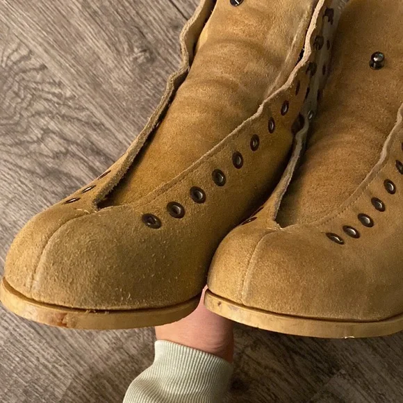 VINTAGE Riedell | Model 130M BOOTS ONLY Mens Size 5 Tan Discontinued Rental W6.5 - Picture 10 of 17